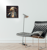 Cow's Whimsical Meadow Wrapped Canvas